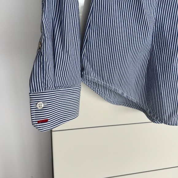 Zara Basic Strip Blue Shirt - Picture 3 of 5